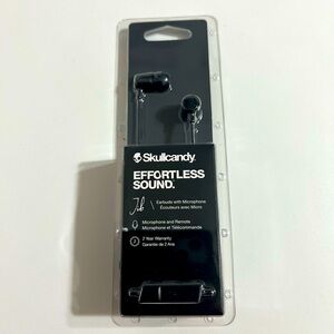 Skullcandy Black Earbuds with‎ Microphone and Remote